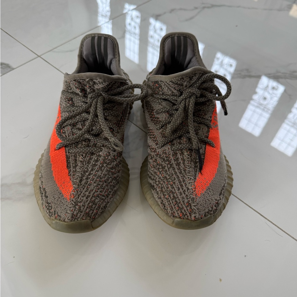 Yeezy Kids' Orange and Gray Sneakers